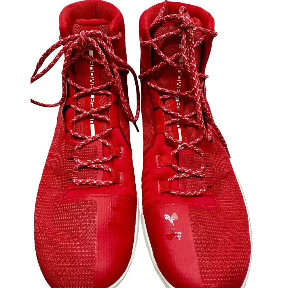 Under Armour Mens Hi-Top Basketball‎ Shoes 11 - Red